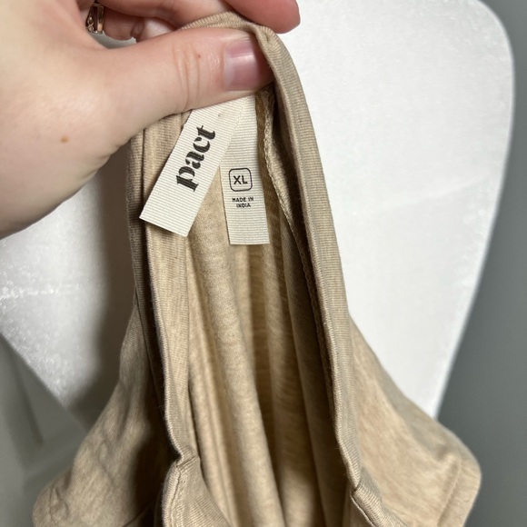 Pact Woman’s XL Organic Cotton Sleeveless High Neck Tan Maxi Dress - Picture 3 of 4